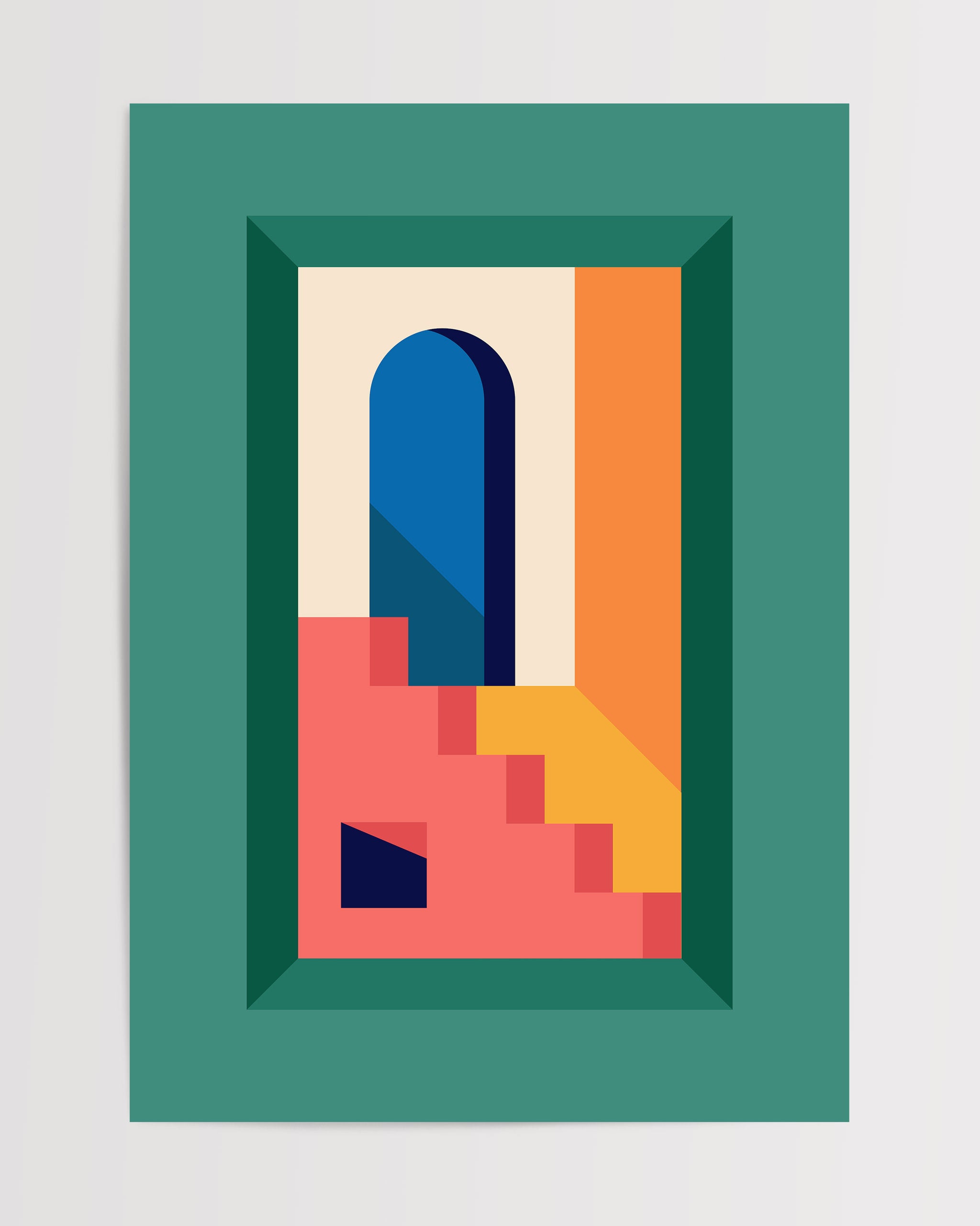 Cubist Architecture No.1-psoter-wall_art-decor-The Poster Square