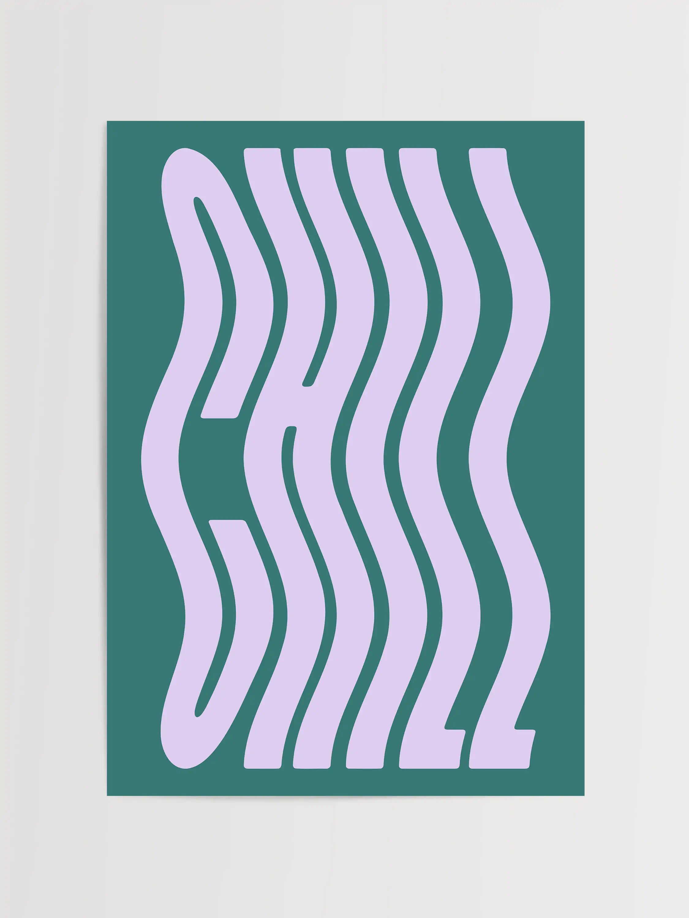 Impresión de Tipografía Relajada