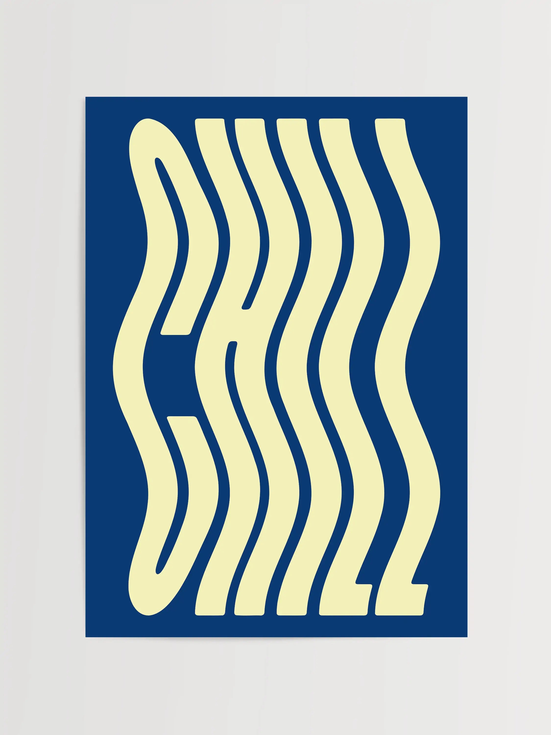 Impresión de Tipografía Relajada