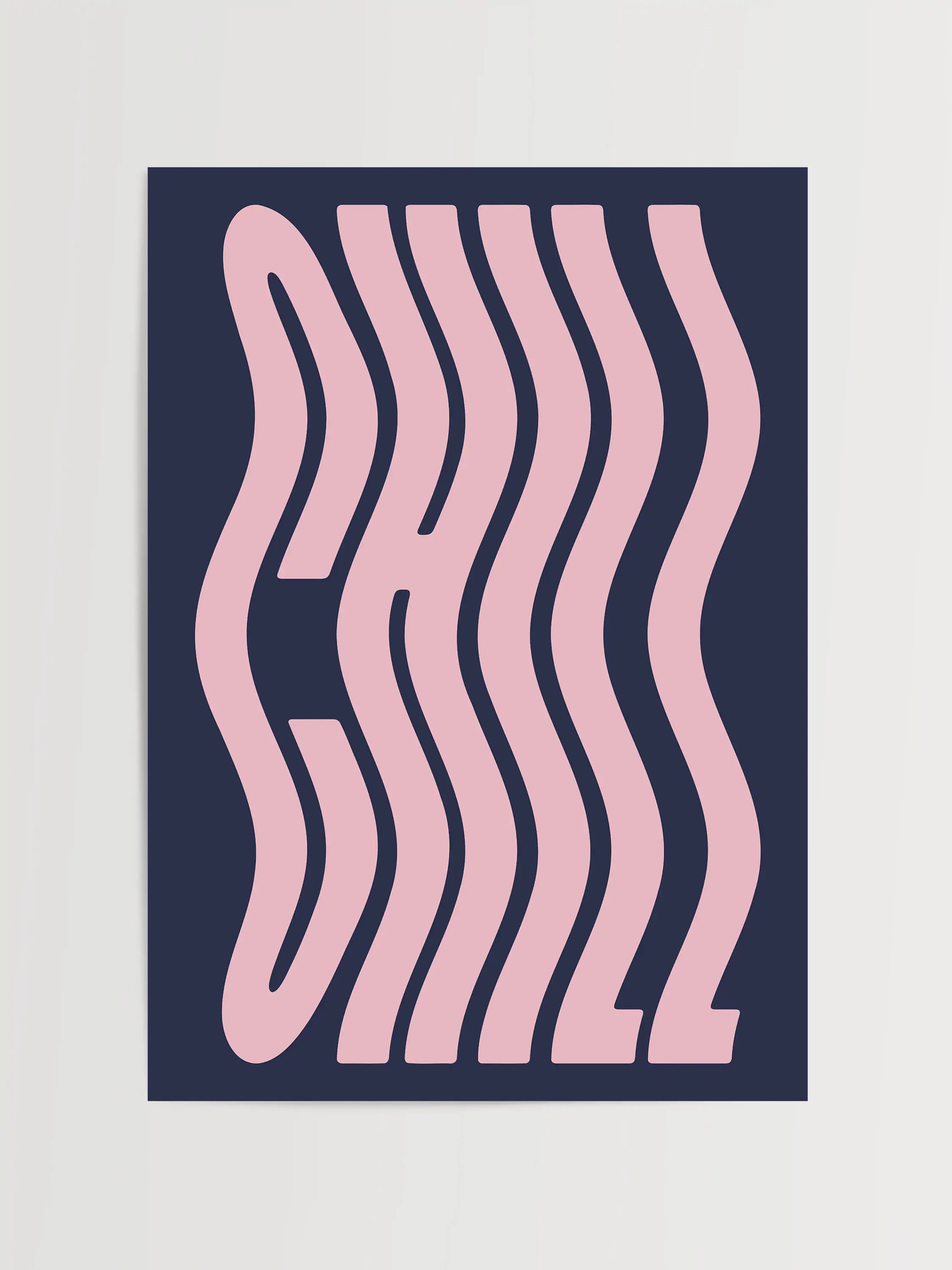 Impresión de Tipografía Relajada