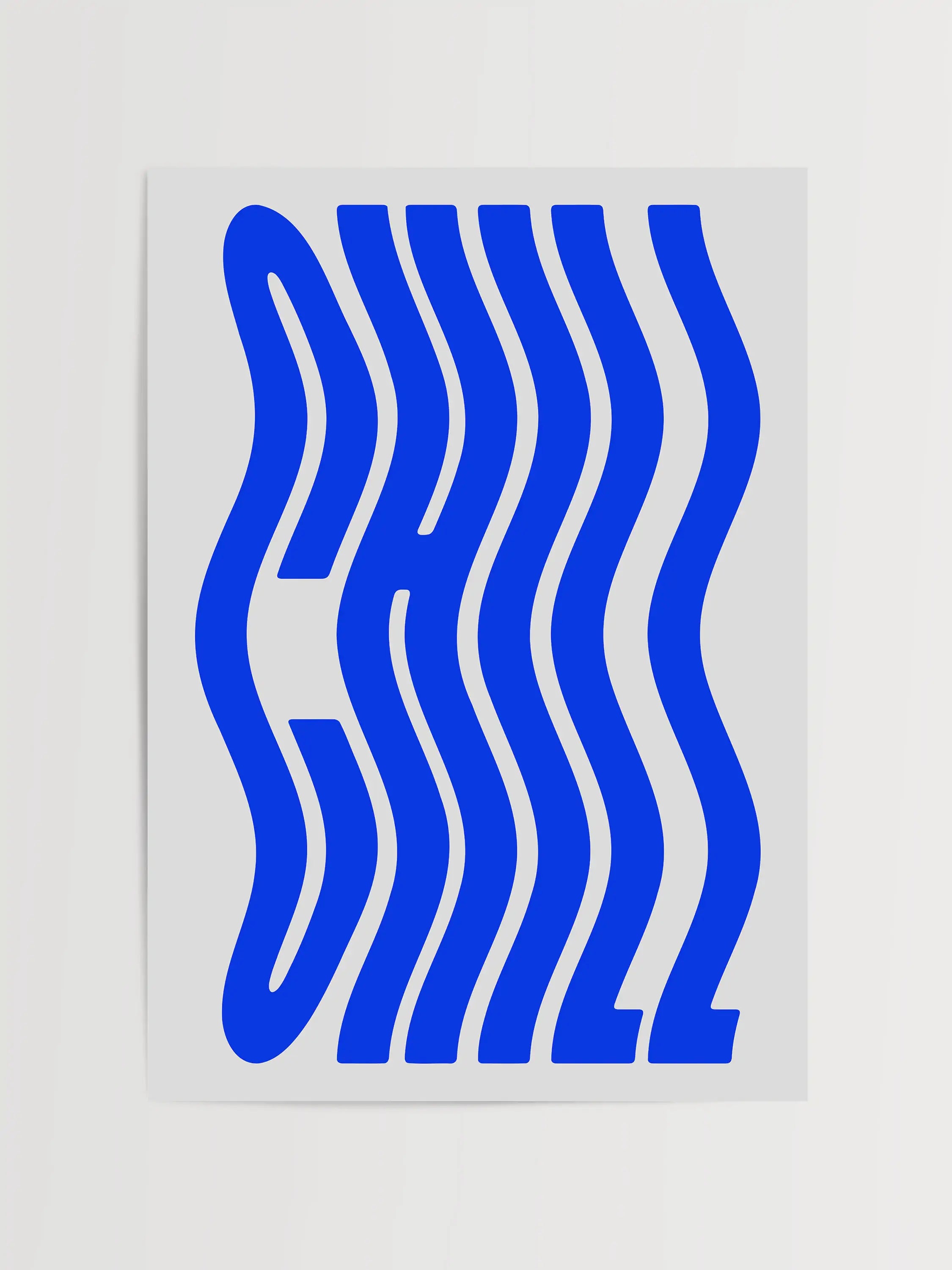 Impresión de Tipografía Relajada