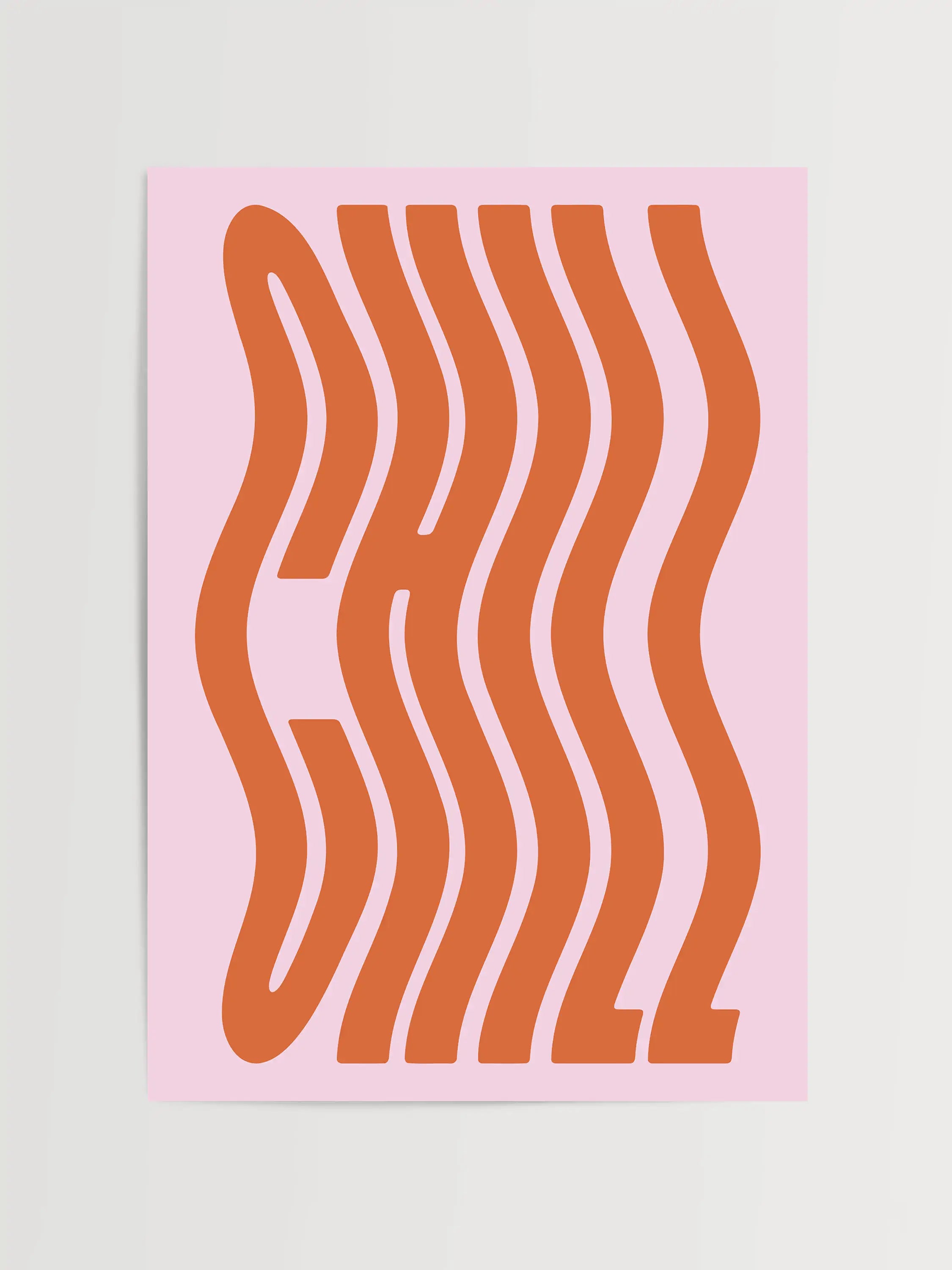 Impresión de Tipografía Relajada