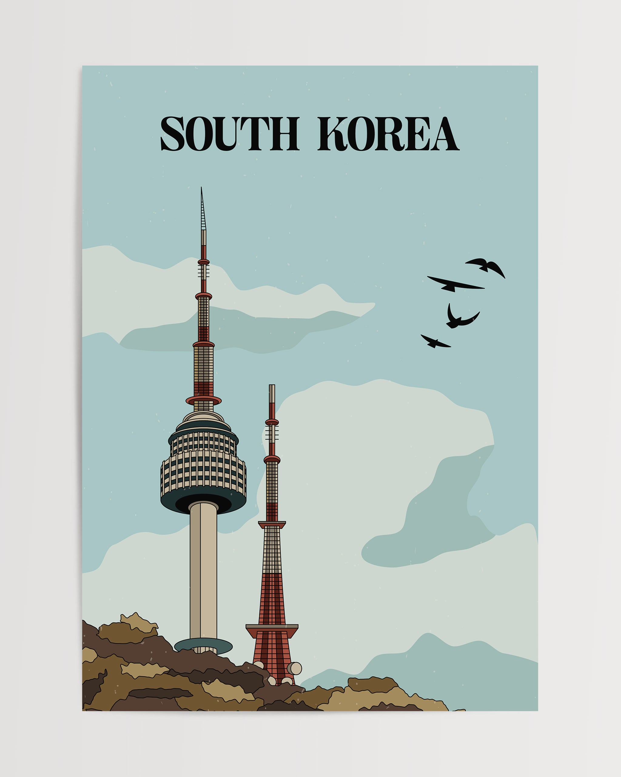 Seoul Skyline-psoter-wall_art-decor-The Poster Square