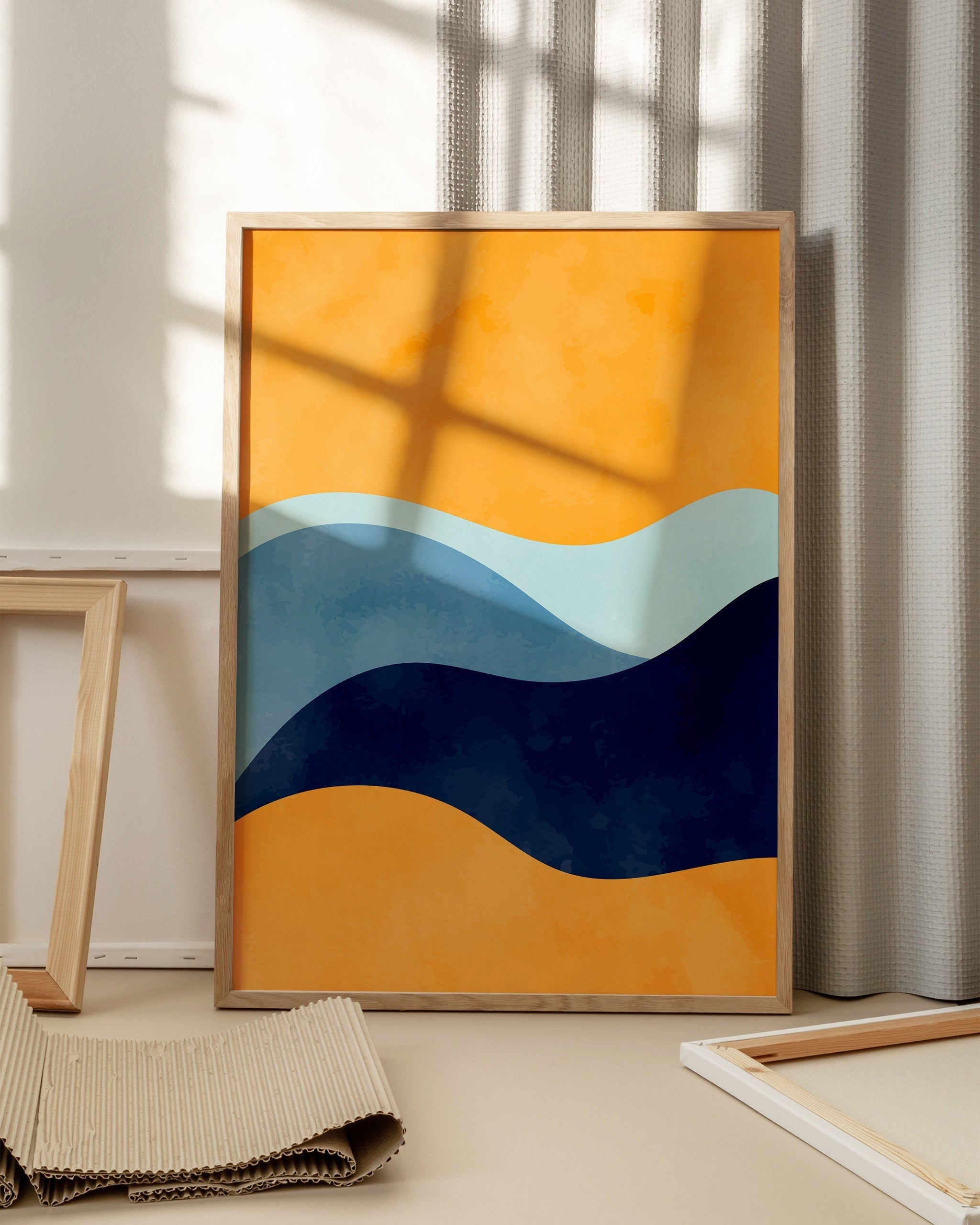 Abstract Sunset Waves No.2-psoter-wall_art-decor-The Poster Square