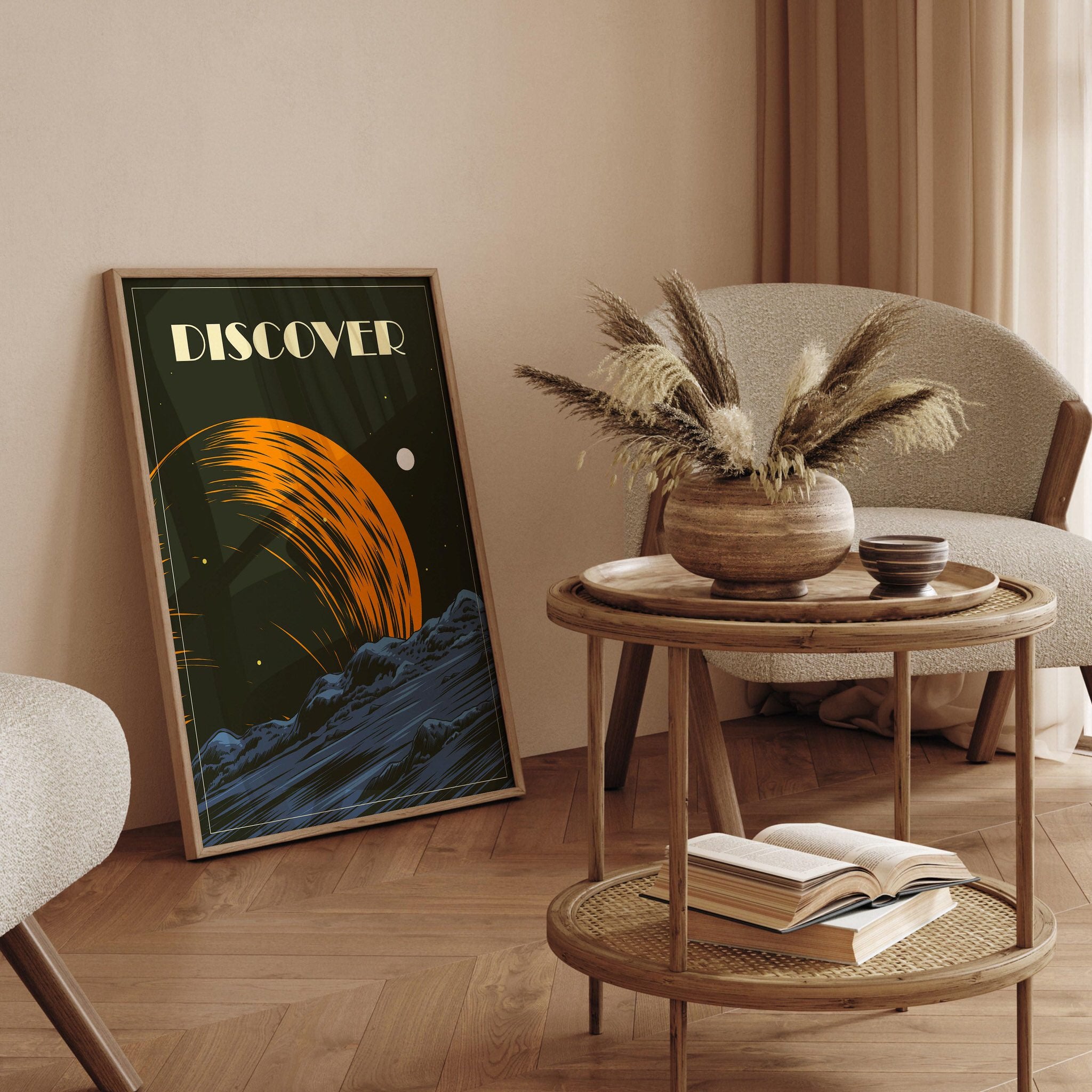 Sci-fi inspired Discover poster for space enthusiasts